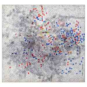 Gilles Le Dez, module,  x cm, techniques mixtes, papier, 1979
