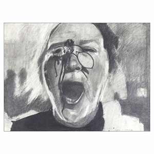 Gilles Le Dez, eborgnee,  x cm, techniques mixtes, papier, 1980