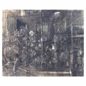 Gilles Le Dez, interieur-metamorphose,  x cm, techniques mixtes, papier, 1980