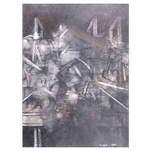Gilles Le Dez, transformation-organique,  x cm, techniques mixtes, papier, 1980
