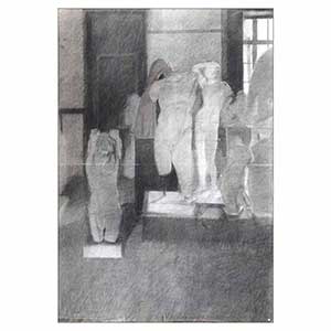 Gilles Le Dez, collection-platres,  x cm, techniques mixtes, papier, 1981