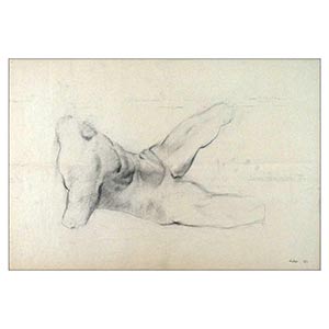 Gilles Le Dez, etude-antique,  x cm, techniques mixtes, papier, 1981