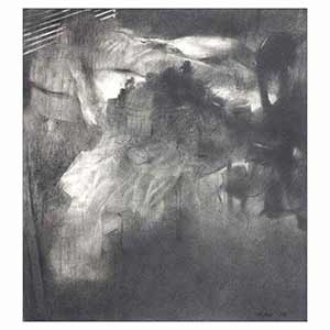 Gilles Le Dez, persiennes-sieste,  x cm, techniques mixtes, papier, 1983