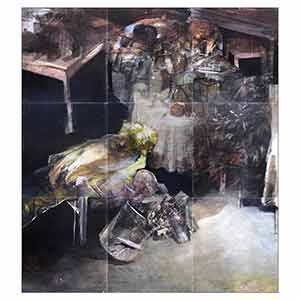 Gilles Le Dez, somnolence-repas,  x cm, techniques mixtes, papier, 1983