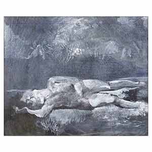 Gilles Le Dez, narcisse-etude,  x cm, techniques mixtes, papier, 1984