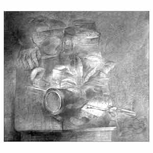 Gilles Le Dez, ecrin,  x cm, techniques mixtes, papier, 1985