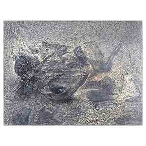 Gilles Le Dez, restes-chien,  x cm, techniques mixtes, papier, 1986