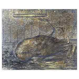 Gilles Le Dez, oiseau-mort,  x cm, techniques mixtes, papier, 1987