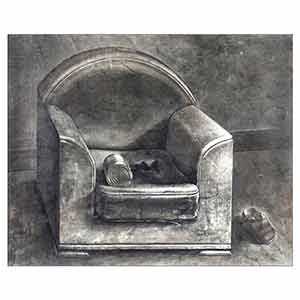Gilles Le Dez, fauteuil-boite,  x cm, techniques mixtes, papier, 1990