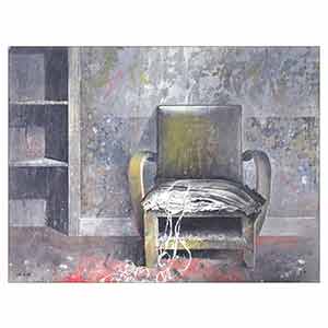 Gilles Le Dez, fauteuil-eventre-placard,  x cm, techniques mixtes, papier, 1991