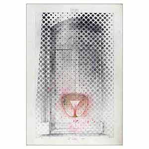 Gilles Le Dez, porte-slip-voile,  x cm, techniques mixtes, papier, 1991