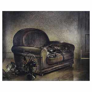 Gilles Le Dez, canape-ventilateur,  x cm, techniques mixtes, papier, 1992