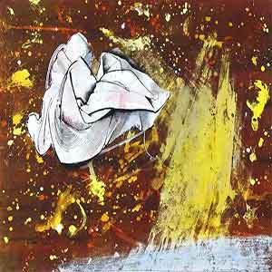 Gilles Le Dez, chiffon-couleurs,  x cm, techniques mixtes, papier, 1993