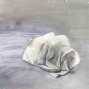 Gilles Le Dez, effacement,  x cm, techniques mixtes, papier, 1993