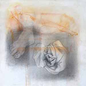 Gilles Le Dez, replis,  x cm, techniques mixtes, papier, 1993