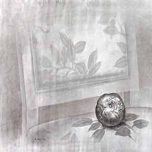 Gilles Le Dez, tapisserie-pomme,  x cm, techniques mixtes, papier, 1993