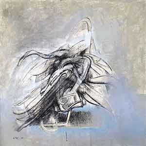 Gilles Le Dez, naissance,  x cm, techniques mixtes, toile, 1994