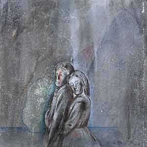 Gilles Le Dez, couple,  x cm, techniques mixtes, papier, 1996