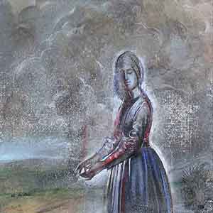Gilles Le Dez, femme-paysage,  x cm, techniques mixtes, papier, 1996