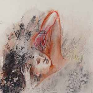 Gilles Le Dez, femme-souvenir,  x cm, techniques mixtes, papier, 1998