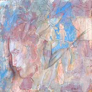 Gilles Le Dez, profil-nature,  x cm, techniques mixtes, papier, 1998