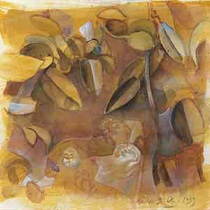 Gilles Le Dez, repos-ombre,  x cm, techniques mixtes, papier, 1999