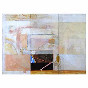 Gilles Le Dez, parcelles-charrue-cultivateur, techniques mixtes, papier, 2005.