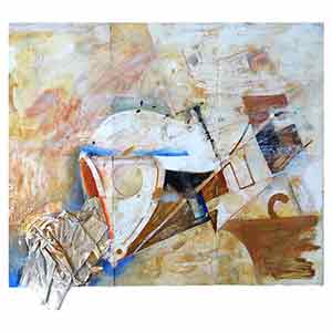 Gilles Le Dez, sol-sceau-chiffon, techniques mixtes, papier, 2005.