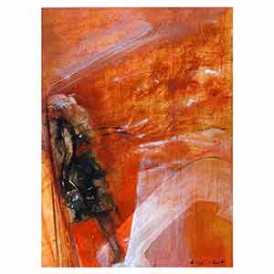 Gilles Le Dez, marche-femme, techniques mixtes, papier, 2007.