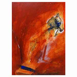 Gilles Le Dez, marche-passage, techniques mixtes, papier, 2007.