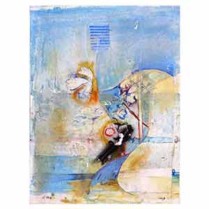 Gilles Le Dez, building-becheur-champ, techniques mixtes, papier, 2009.