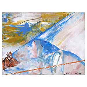 Gilles Le Dez, homme-tente, techniques mixtes, papier, 2009.