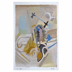 Gilles Le Dez, balcon-passant, techniques mixtes, papier, 2010.