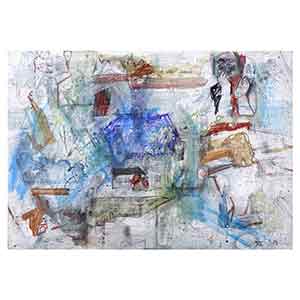 Gilles Le Dez, fillette-champs, techniques mixtes, papier, 2011.