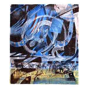 Gilles Le Dez, plage-spirale, techniques mixtes, papier, 2011.