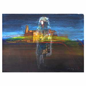 Gilles Le Dez, traversee-monument, techniques mixtes, papier, 2013.